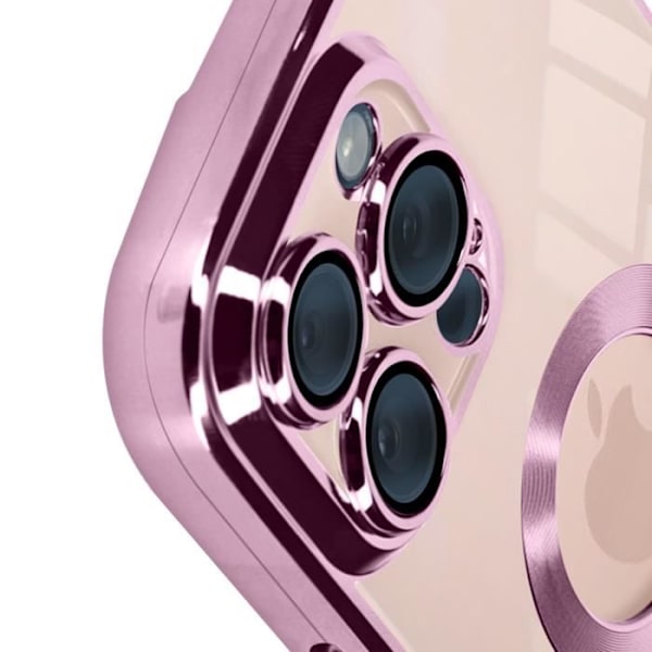 Glam Series Fodral till iPhone 16 Pro Max Stötsäker Rosa - AVIZAR - Halvstyvt - Syntet - Smidigt Rosa