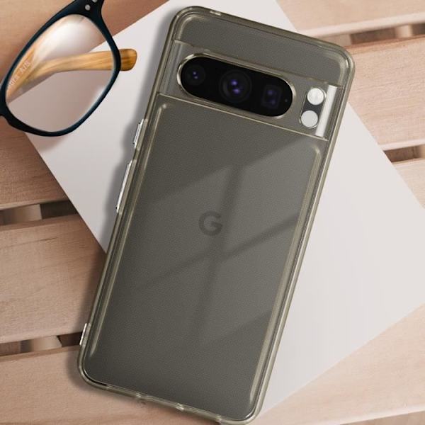 Pehmeä silikonikuori - AVIZAR - Classic Case - Google Pixel 8 Pro - Harmaa läpikuultava - Iskusuojelu Grå