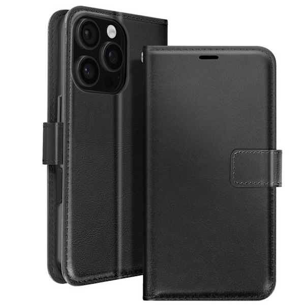 iPhone 16 Pro Max - lompakko kotelo olkahihnalla Mayaxess musta Svart