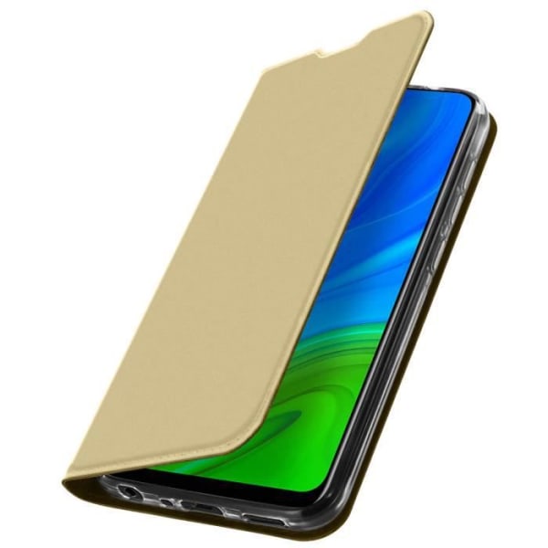 Housse - DUX DUCIS - Huawei P smart 2020 - Ekologiskt läder - Videostöd - Kortficka Gult guld