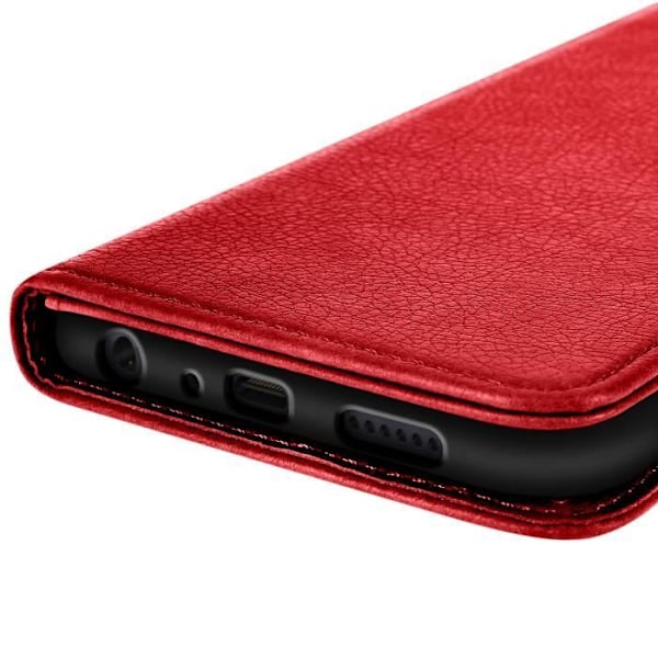 Samsung Galaxy A20s Kansi Lompakko ja Video Tuki Punainen Röd