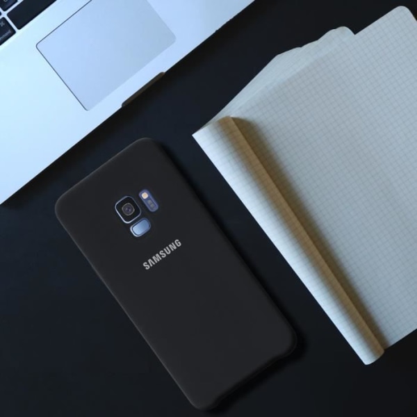 Galaxy S9 Fodral Original Samsung Silikonskydd Skydd Soft Touch Svart
