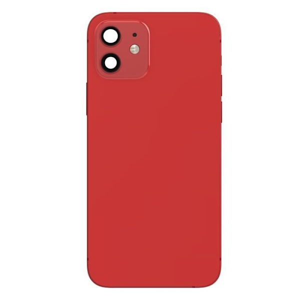 Täydellinen runko iPhone 12:lle - AVIZAR - Punainen - Keskikehys ja takaikkuna Röd