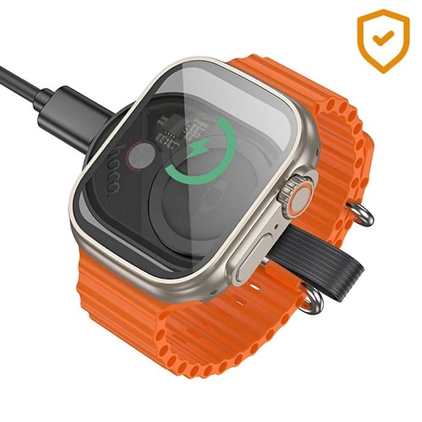 Magnetisk oplader til Apple Watch 2,5 W med kompakt USB-C stik Hoko sort Svart