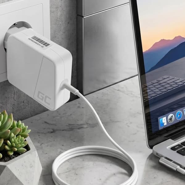 Lader til MacBook Pro 13" A1278 2009-2010 MagSafe 1 - 60W Hvid Vit