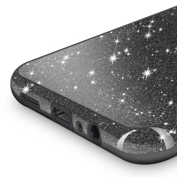 Cover til Galaxy A07 Bi-Materiale Design og Glitrende Finish Sort Svart