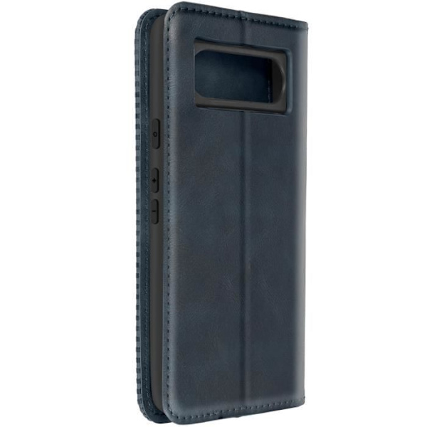 Google Pixel 8 Wallet Case Checkerboard Pattern Geo Collection Midnight Blue Blå