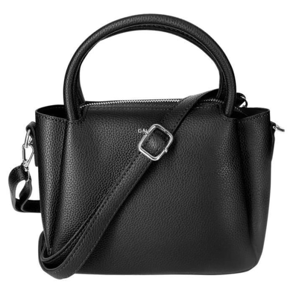 Petit-Gallantry Grained Faux Leather Crossbody käsilaukku - musta Svart