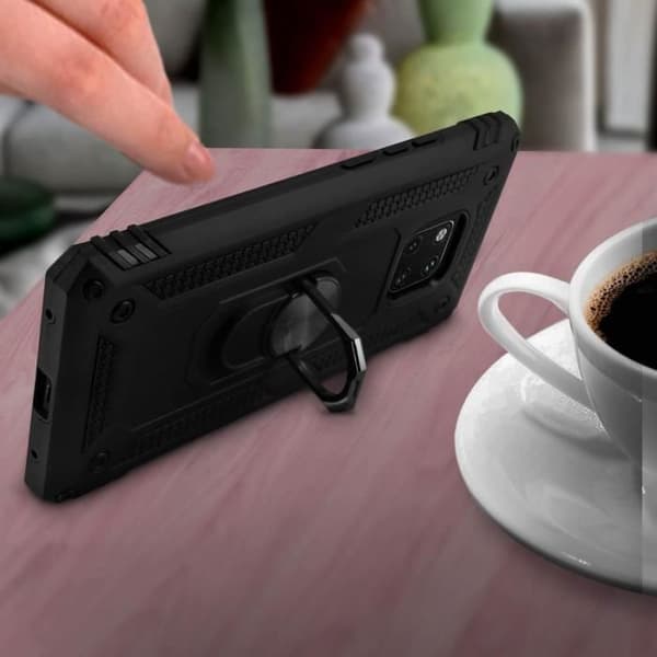 Coque - AVIZAR - Mate 20 Pro - Bi-materialer - Holdring - Sort videostander Svart