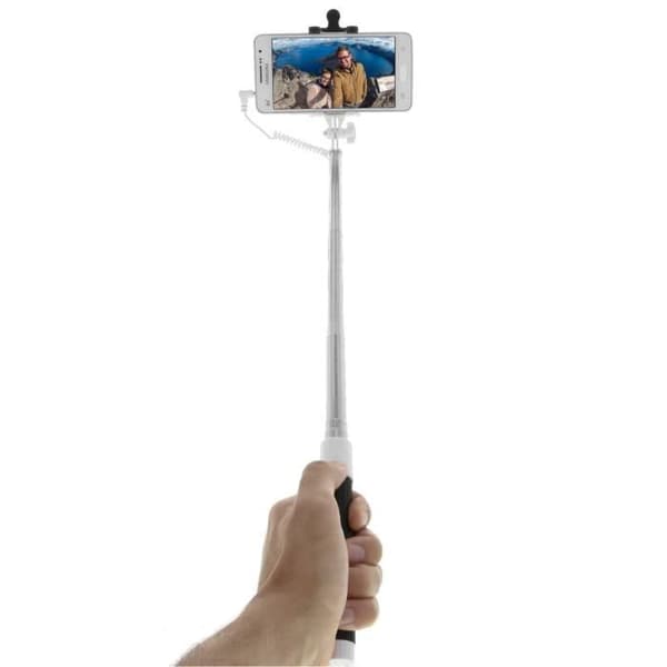 Selfiestick med 3,5 mm jackkontakt + avtryckare