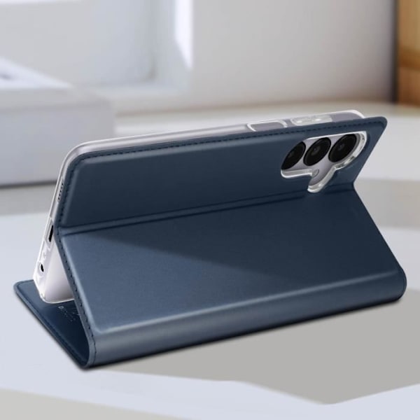 Etui til Samsung Galaxy A15 - DUX DUCIS - Flip Card Holder Video Support - Midnight Blue Blå
