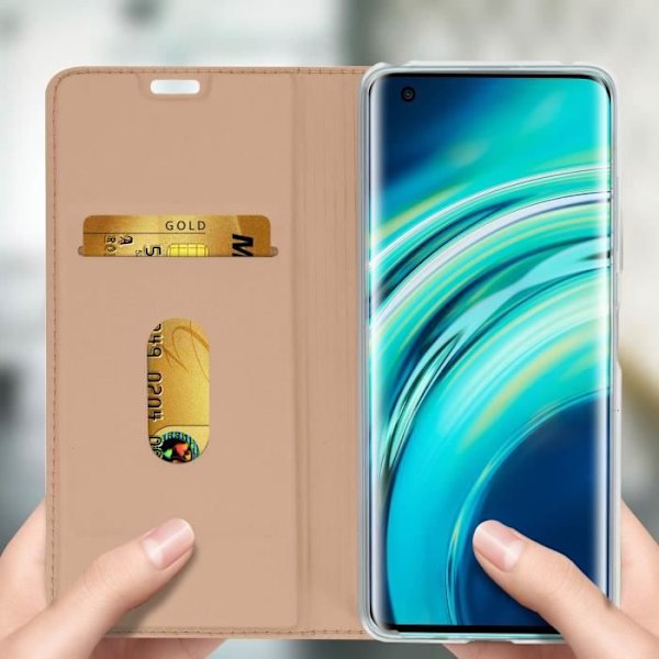 Hus - AVIZAR - Mi 10 / Mi 10 Pro - Ekologiskt läder - Videostöd - Roséguld Rose guld