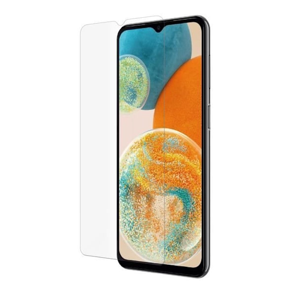 Karkaistu lasi - TIGER - Samsung Galaxy A23 5G - Naarmuuntumaton - Mukana applikaattori - Läpinäkyvä Transparent