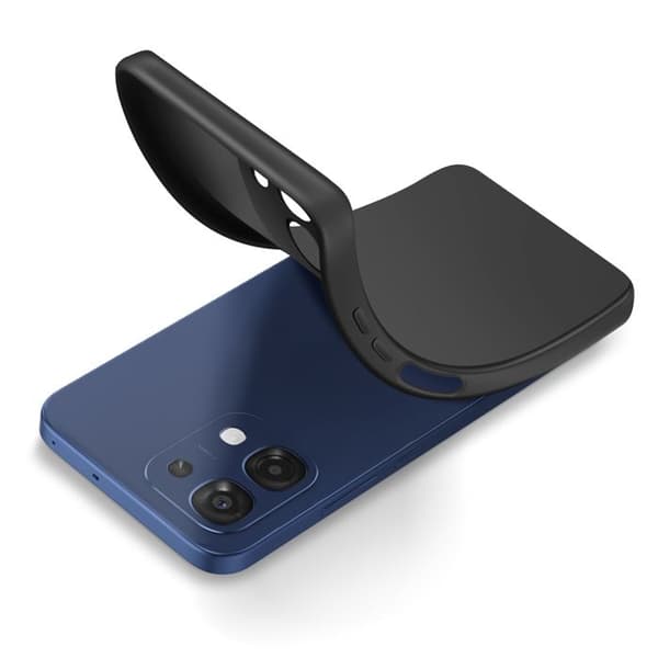 Silicone Cover til Oppo A6 Pro, Stødabsorberende, Olieforsinket, Sort Svart
