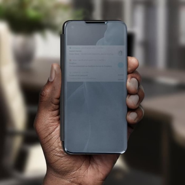 Hus - Xiaomi - Mi 11 5G - Gennemsigtig klap - Spejldesign - Sort video understøttelse Svart