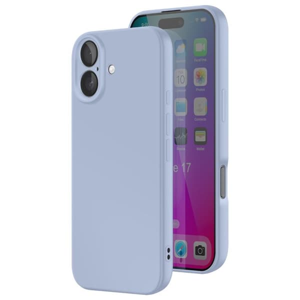 Silicone Soft-Touch cover til iPhone 17 Modell, skridsikker, lavendel Violett