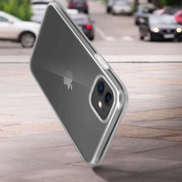 Skyddsskal - AVIZAR - iPhone 11 - Flexibelt transparent - Heltäckande skydd - Lätt design Vit