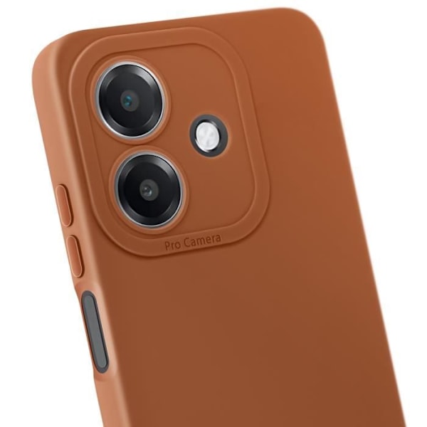 Coque för Oppo A40 Silikon Mat Kamera Blockerad Skyddad Brun kastanj