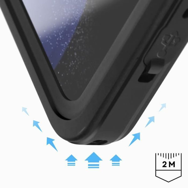 Vattentät Skal - Samsung - Galaxy S23 FE - IP68 - Skärm Skydd - Stötabsorberande Svart Svart Transparent