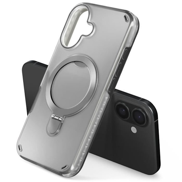 Coque MagSafe - iPhone 16 Plus - Stødabsorberende - Fleksibelt Stativ - Sort Svart