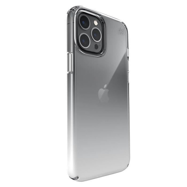 iPhone 12 Pro Max etui 4m Dropproof Presidio Perfect-Clear Shadow Speck Silver Grå