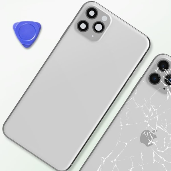 Chassi iPhone 11 Pro - AVIZAR - Silver - Snabb och enkel reparation - Återställer det ursprungliga utseendet Grå