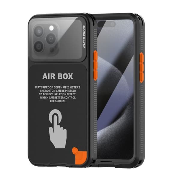 iPhone 6.7" 12 Pro Max - 16 Pro Max täydellinen IP68-suojakuori Shellbox musta Svart