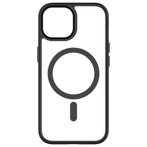 Skal för iPhone 15 Hybrid Soft med Snap MagSafe QDOS-kompatibel svart