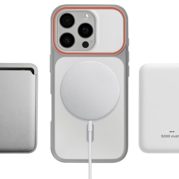 MagSafe-cover til iPhone 16 Pro Max, røgfarvet bagside med forstærket grå silikoneramme Grå