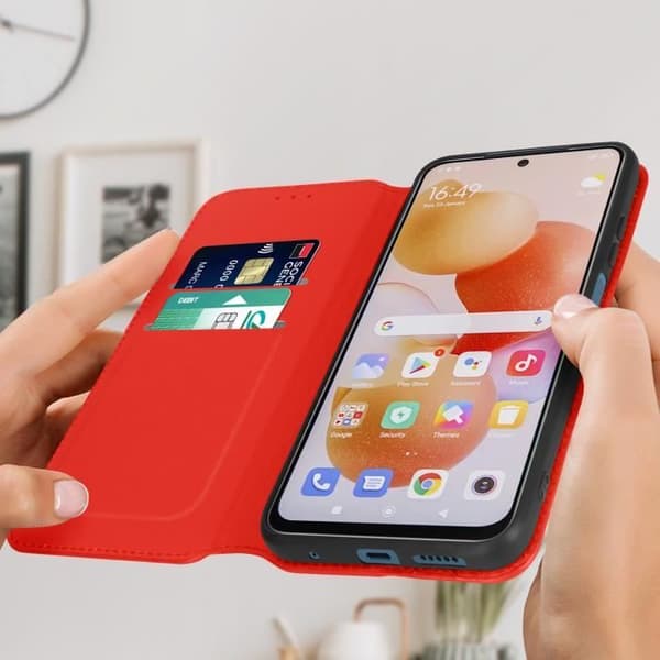 Xiaomi Redmi Note 11 ja 11s kansi - AVIZAR - Lompakko - Punainen Röd