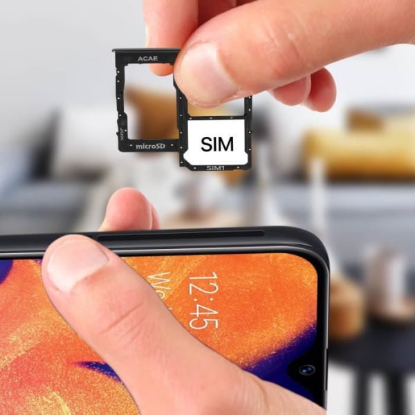 Samsung Galaxy A10e 2x Nano SIM ja Micro SD Vaihtokorttikelkka Musta Musta