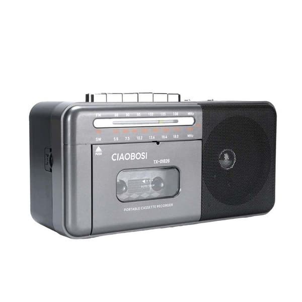 Radio Retro - AVIZAR - Retro - Bluetooth - Kassettspelare - AM/FM/SW-tuner Grå