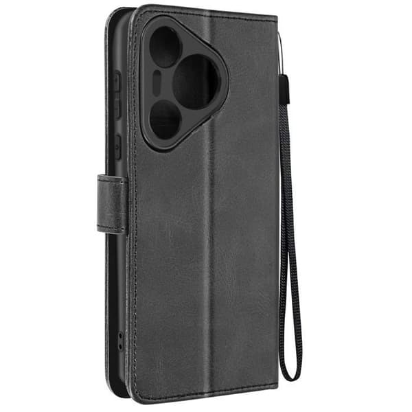 Etui til Huawei Pura 70 Pro Håndledsrem Wallet Video Support Sort Svart