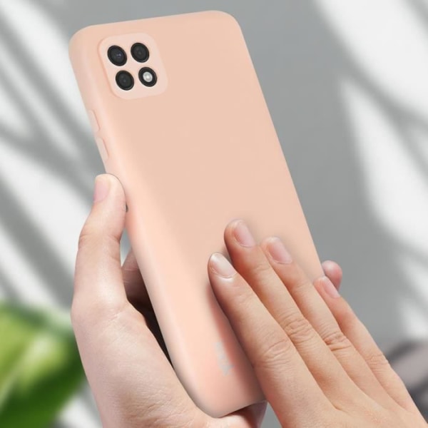 Etui til Samsung Galaxy A22 5G Silikone Gel Anti-fingeraftryksbestandig Fin Imak pink