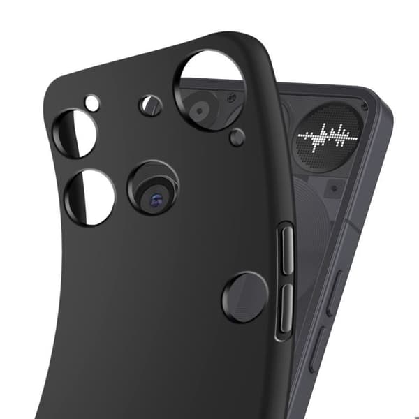 Cover til Nothing Phone 3 Blød Silikonebeskyttelse Mayaxess Sort Svart