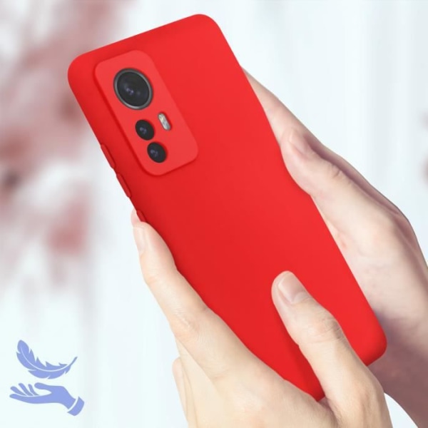 Suojakuori - AVIZAR - Xiaomi 12T ja 12T Pro - Puolijäykkä silikoni - Pehmeä kosketus - Punainen Röd