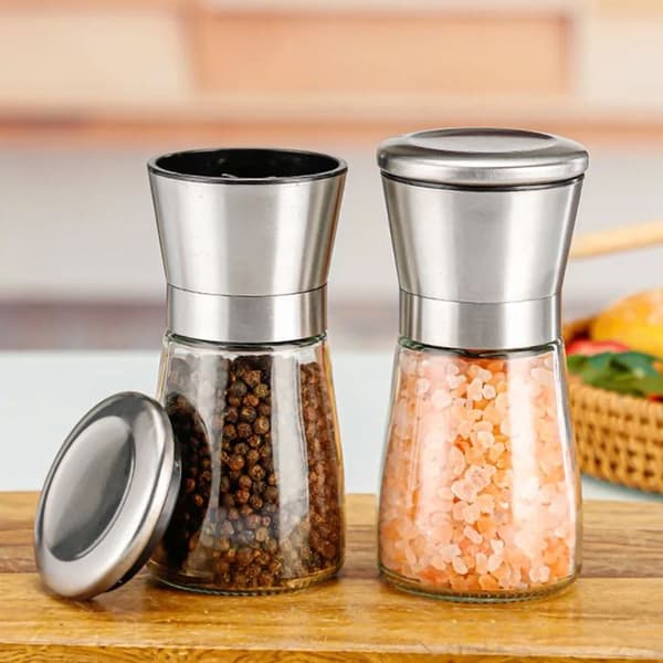 Møller til Salt og Peber Manuel Inox og Glas Ultra Holdbar Solid Cheffinger Sølv Grå