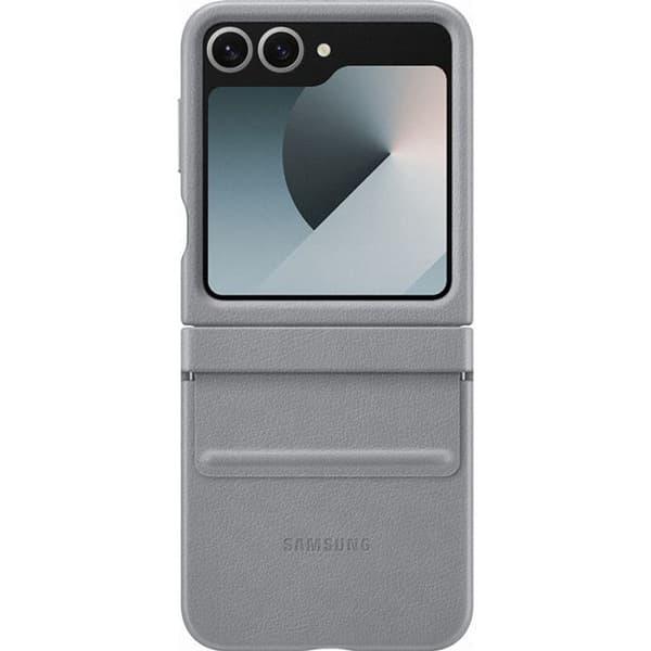 Coque - Kindsuit - Galaxy Z Flip 6 - Ægte læder - Grå - Blød Grå