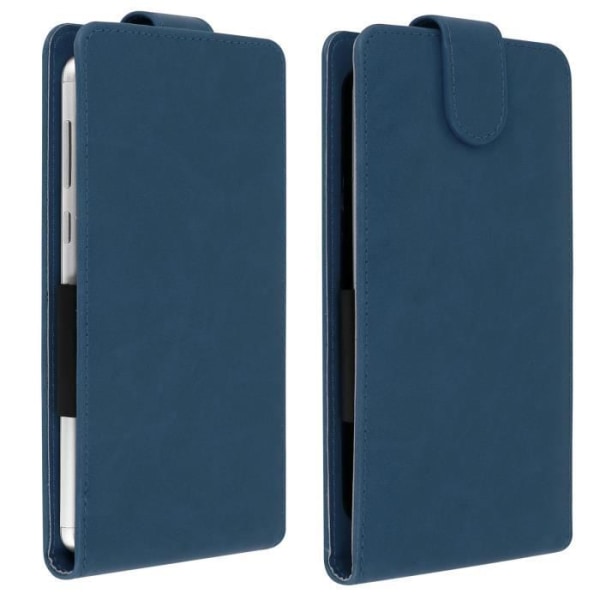 Pung clamshell cover - AVIZAR - Smartphone 4,7'' til 5,0'' - Eco-læder - Night Blue - Skydefunktion Nattblått