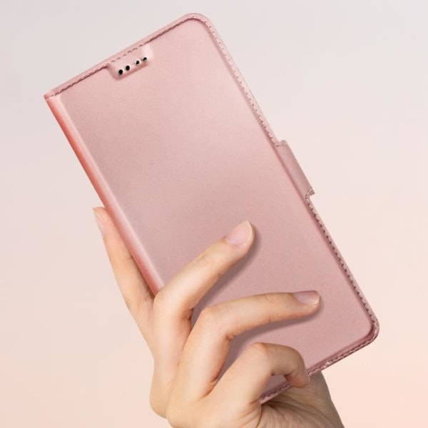 Fodral till Samsung Galaxy A15 5G - AVIZAR - Slim Champagne Rosa Design - Korthållare Video Support Rosa