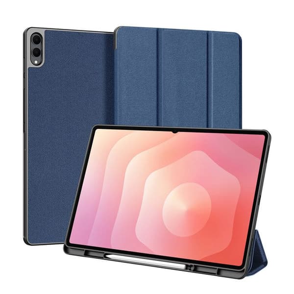 Etui til Samsung Galaxy Tab S12 Plus Domo Tri-Fold Stødabsorberende Dux Ducis Blå Blå