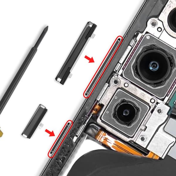 Ersättningsknapp för Ström och Volym för Galaxy S23 / Galaxy S23 Plus Grå Grå