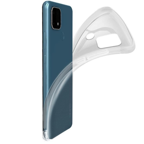 Coque - Oppo - A15 - Taipu - Iskunkestävä - Kirkas Valkoinen Klar vit