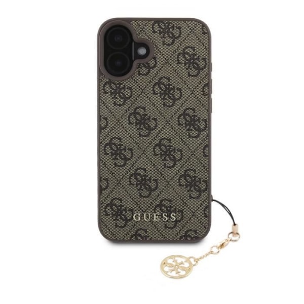 Bakstycke för iPhone 16 Plus Tryckt 4G Guess Brun kastanj