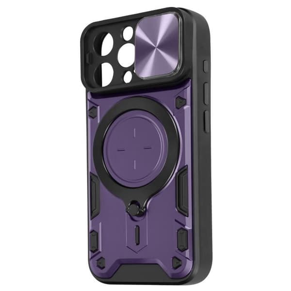 Coque - UNDERRETTE - iPhone 15 Pro Max - Violet - Indbygget kamerabeskyttelse - Bi-materiale Lila