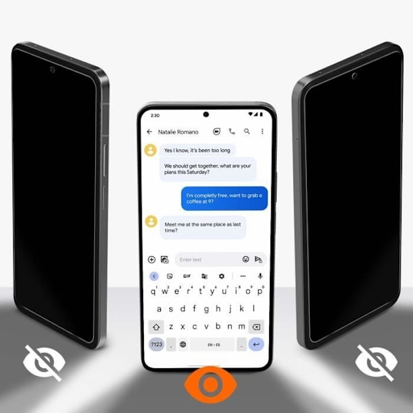OnePlus Nord 4: Kova 9H Musta Vakoilua Estävä Puisi Lasi Svart