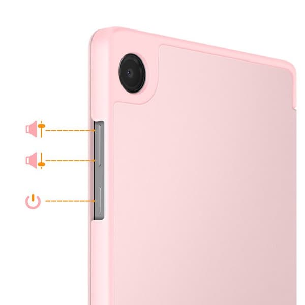 Klapskede til Galaxy Tab A11 Auto-Søvn med Støtte og Stylus Holder Tech Protect Rosa Ros