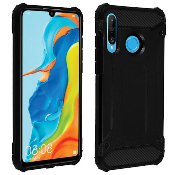 Coque - AVIZAR - Huawei P30 Lite - Hybridskydd - Stötsäker upp till 1,8m - Svart Svart