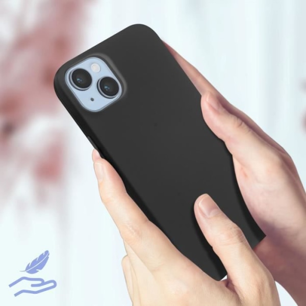 iPhone 14 cover Halvstiv Soft-touch Fin sort Svart