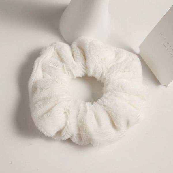 Chouchou - AVIZAR - Minky Fluffy - Vit - Mjuk - Håraccessoar Vit